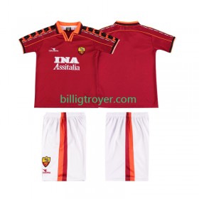 Billige Fotballdrakter AS Roma 1999 Barn Retro Hjemmedraktsett 1998 Kortermet